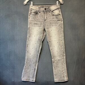 Franki by Francesca’s Girls Gray Star Embellished Jeans Size 14 Y2K Aesthetic